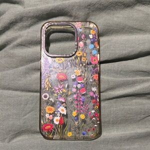Colorful Floral Transparent Phone Case